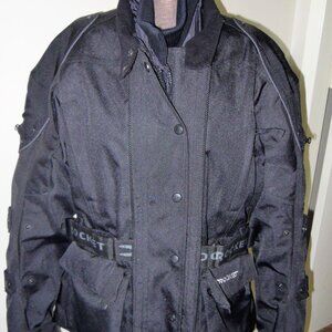 Joe Rocket Ballistic Series Black Motorcycle Riding Jacket Women's Size XL EUC